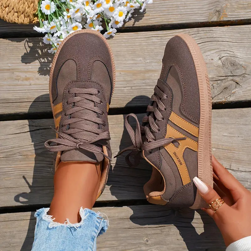 Melanie | Women’s Orthopedic Color Block Shoes with Lace-Up
