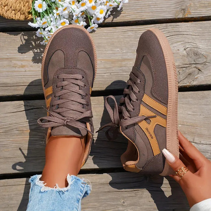 Melanie | Women’s Orthopedic Color Block Shoes with Lace-Up