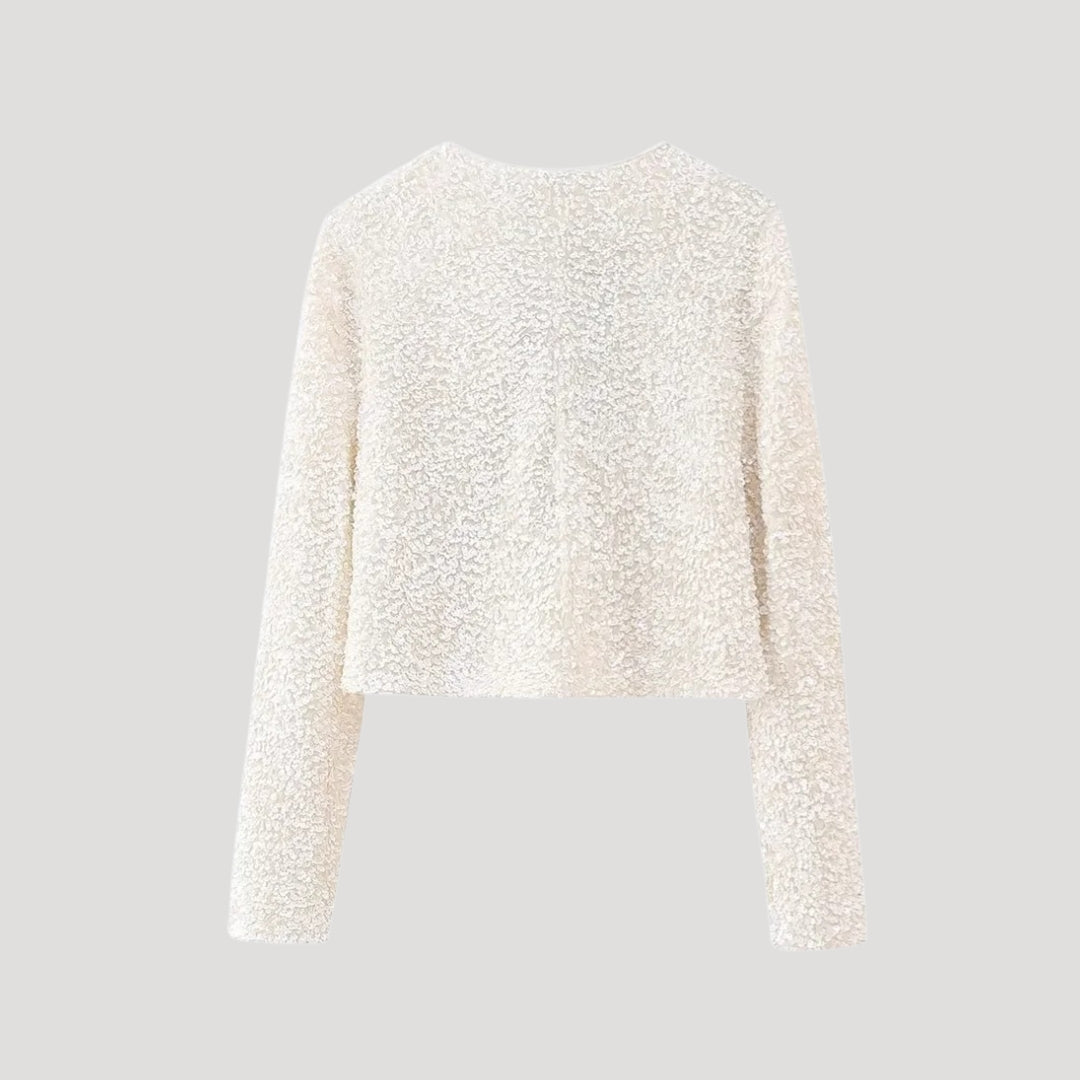 Lumina | Women’s Sequin Cardigan with Bow Accents