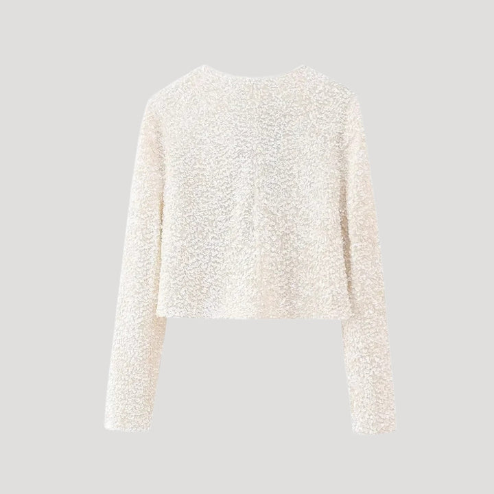 Lumina | Women’s Sequin Cardigan with Bow Accents