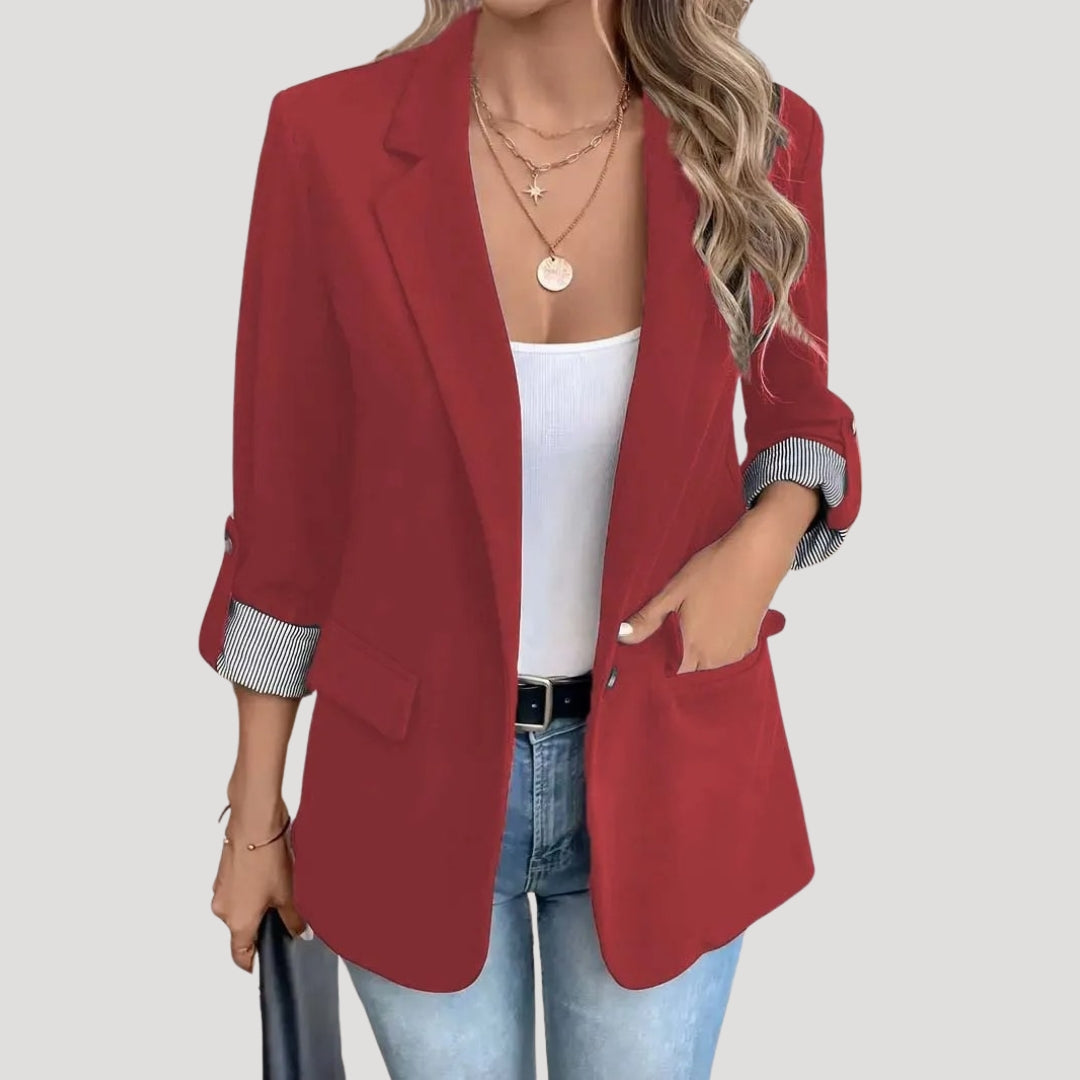 Blaire | Women’s Classic Tailored Blazer with Roll-Up Sleeves