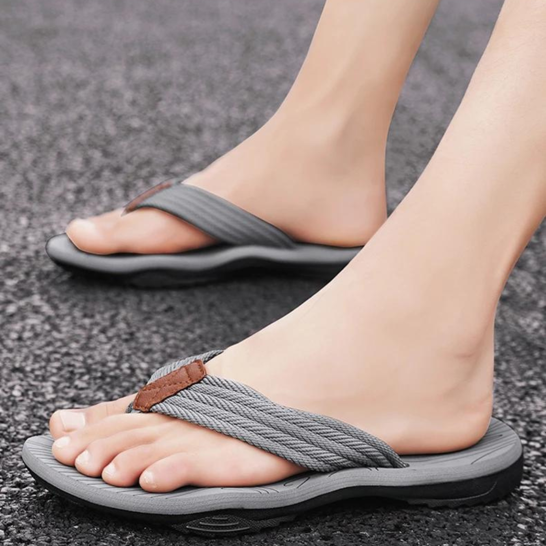 Neon | Men’s Woven Strap Summer Slippers with Cushioned Sole