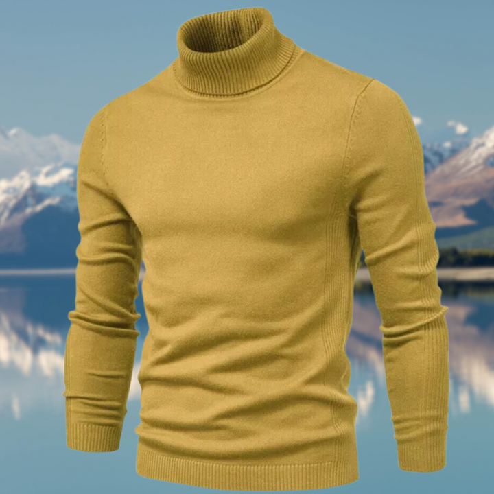 Mico | Men's Turtleneck Sweater with Ribbed Style