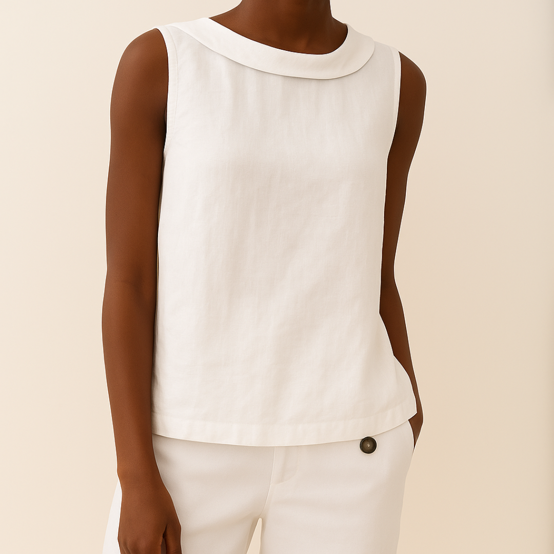 Ella | Women's Sleeveless Collar Lightweight Top