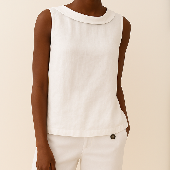 Ella | Women's Sleeveless Collar Lightweight Top