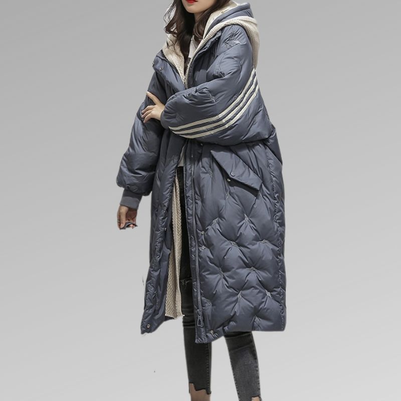 Shaira | Women’s Longline Down Puffer Jacket with Hood