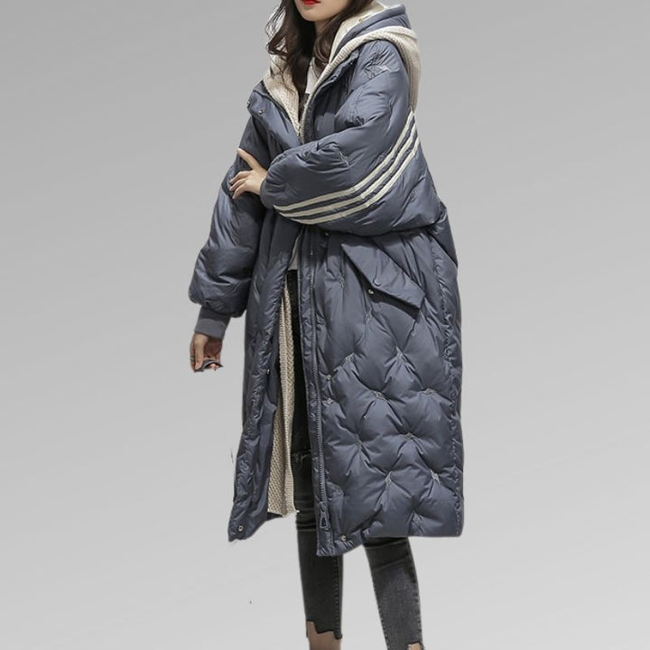 Shaira | Women’s Longline Down Puffer Jacket with Hood