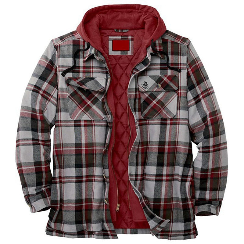 Ryan | Men's Checkered Hood Jacket
