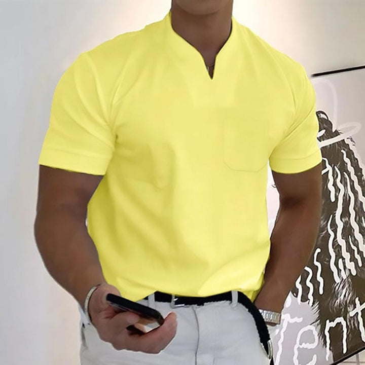 Callum | Men’s Casual Shirt with Chest Pocket and V-neck