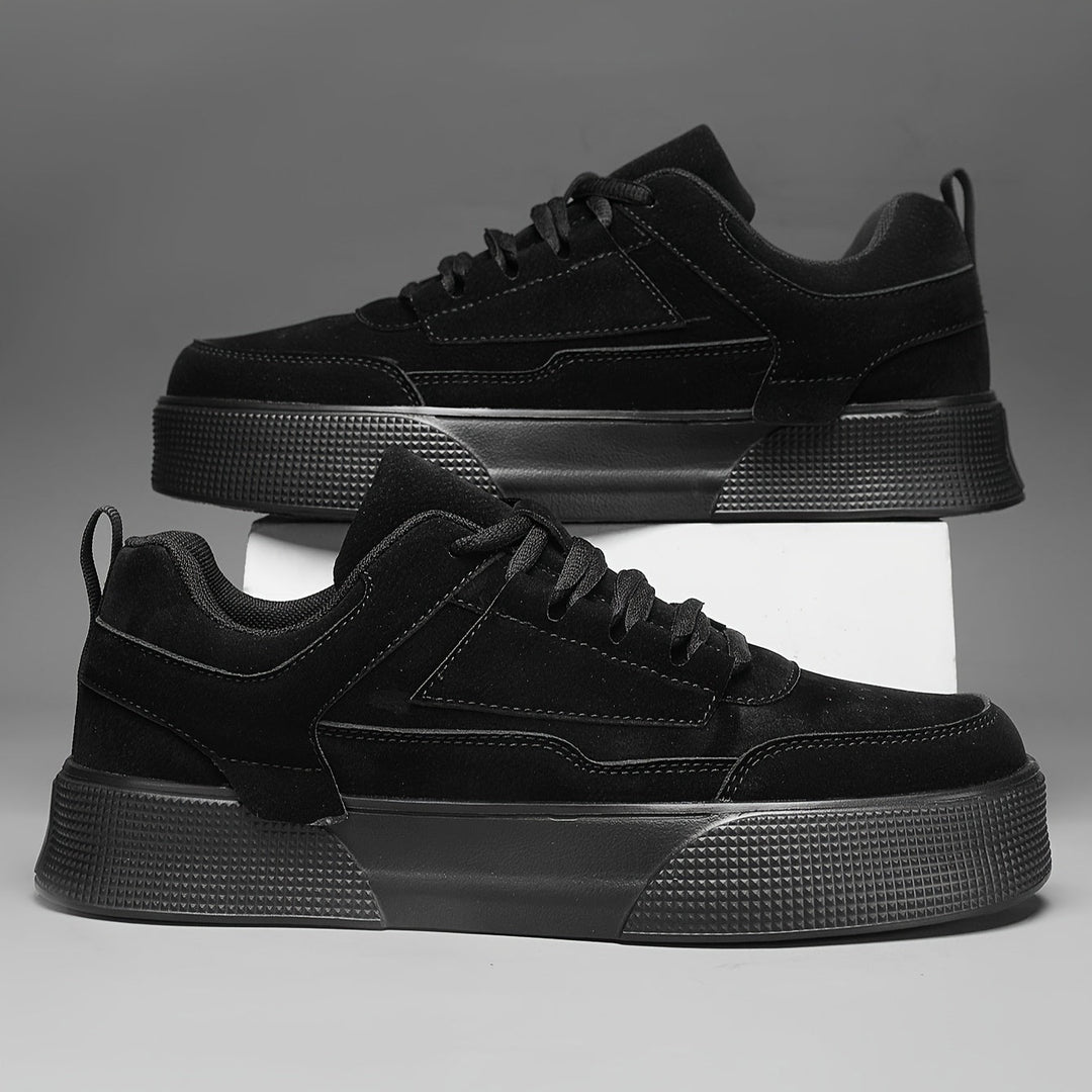 Rhett | Men’s Lace-Up Platform Sneakers with Panel Details