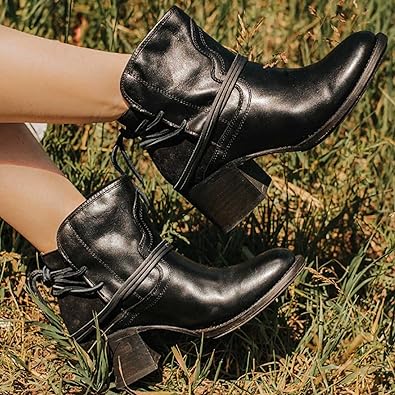 Nova | Women’s Retro Wrap-Strap Ankle Boots with Block Heel