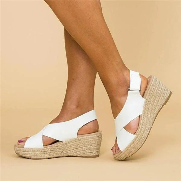 Irene | Women’s Orthopedic Wedge Sandals with Criss Cross Style