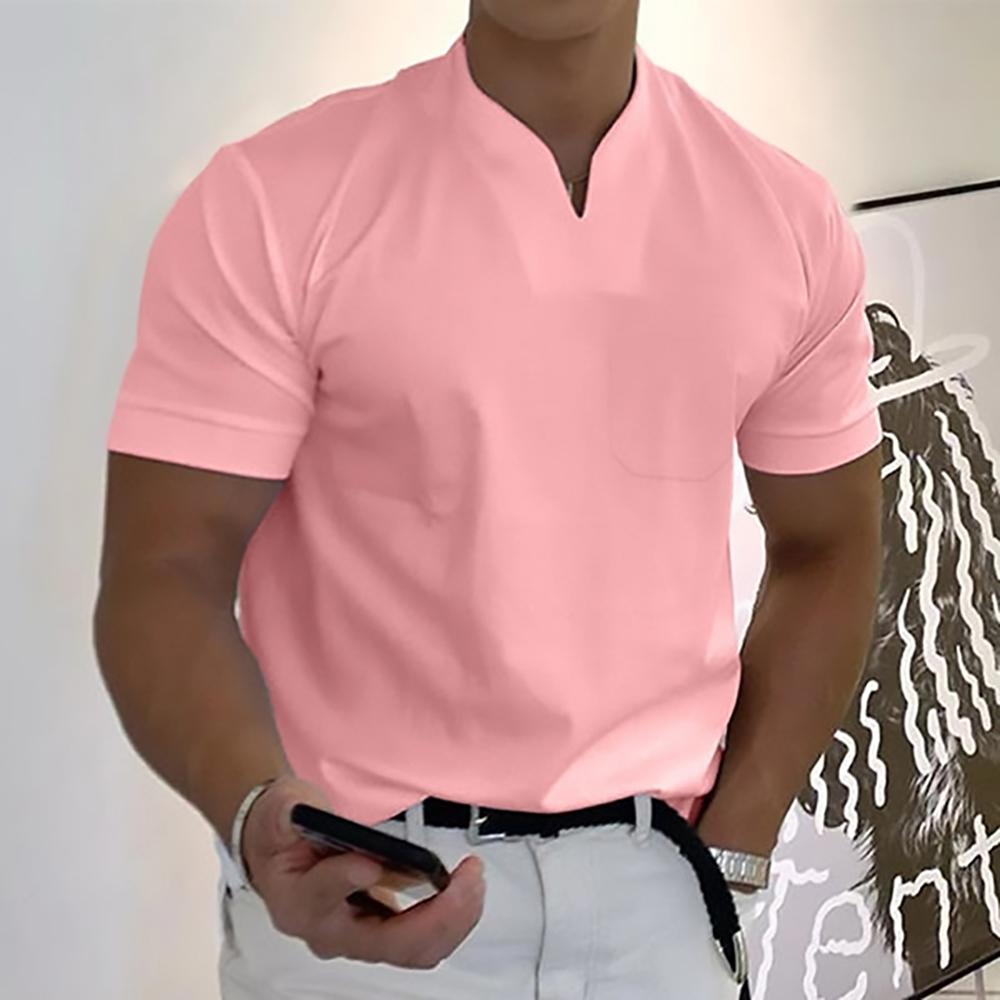Callum | Men’s Casual Shirt with Chest Pocket and V-neck