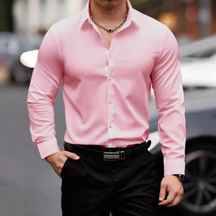 Gilbert | Men’s Slim Fit Solid Color Business Long Sleeve