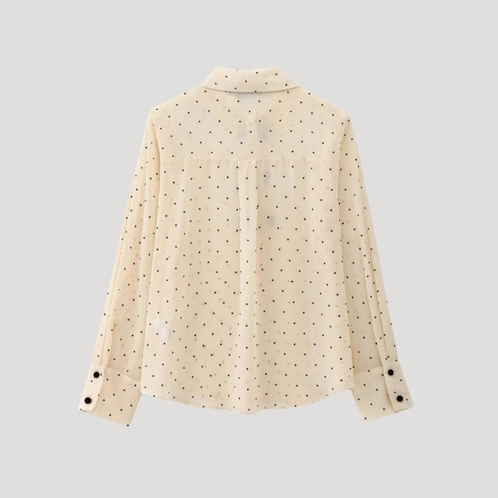 Elviane | Women’s Polka Dot Blouse with Bow Tie Neck