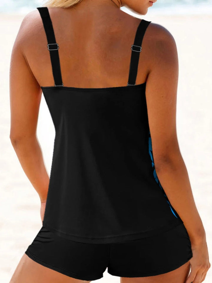 Marnelle | Women's Floral Square Neck 2-Piece Tankini Swim Set