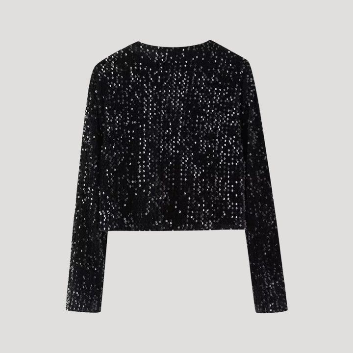 Lumina | Women’s Sequin Cardigan with Bow Accents