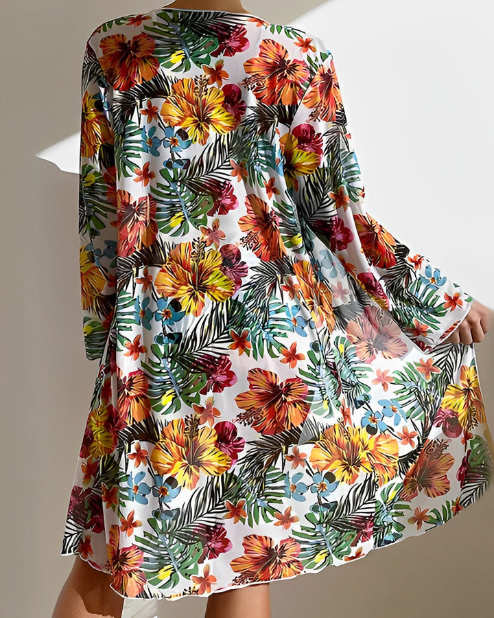Vivara | Women’s Three-Piece Floral Print Bikini Set