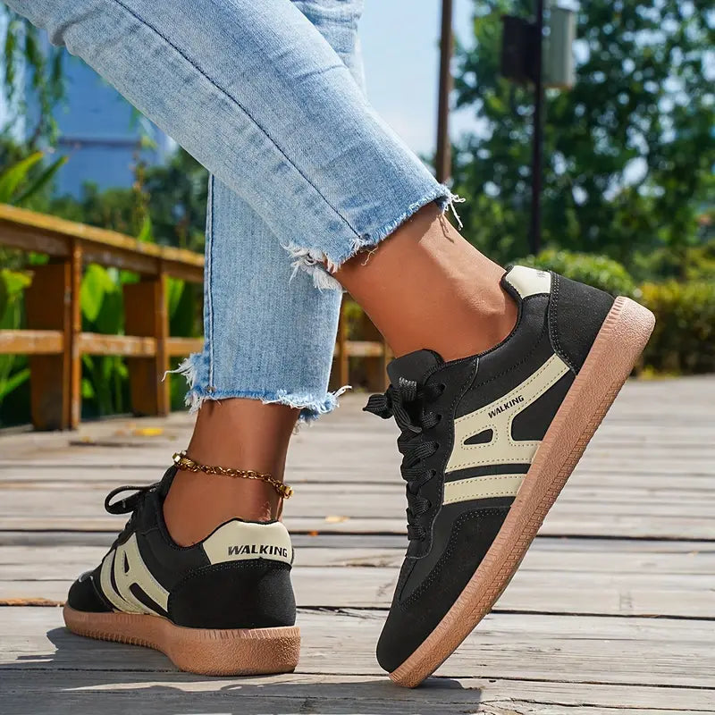 Melanie | Women’s Orthopedic Color Block Shoes with Lace-Up