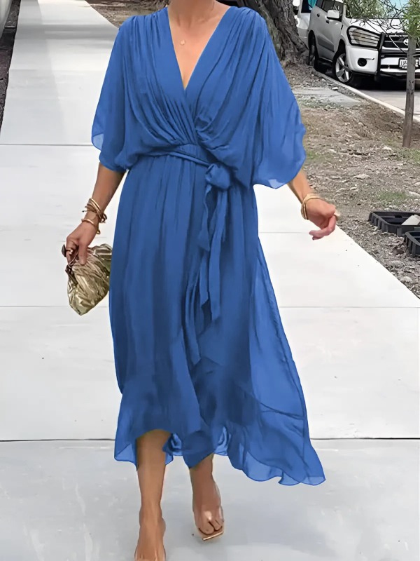 Lori | Women's Timeless Wrap Midi Dress
