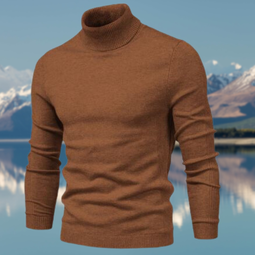 Mico | Men's Turtleneck Sweater with Ribbed Style