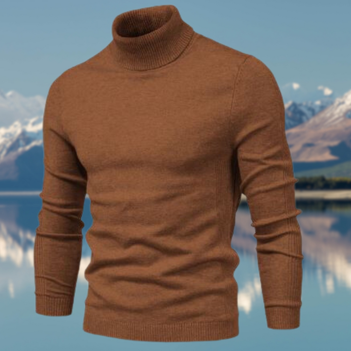 Mico | Men's Turtleneck Sweater with Ribbed Style