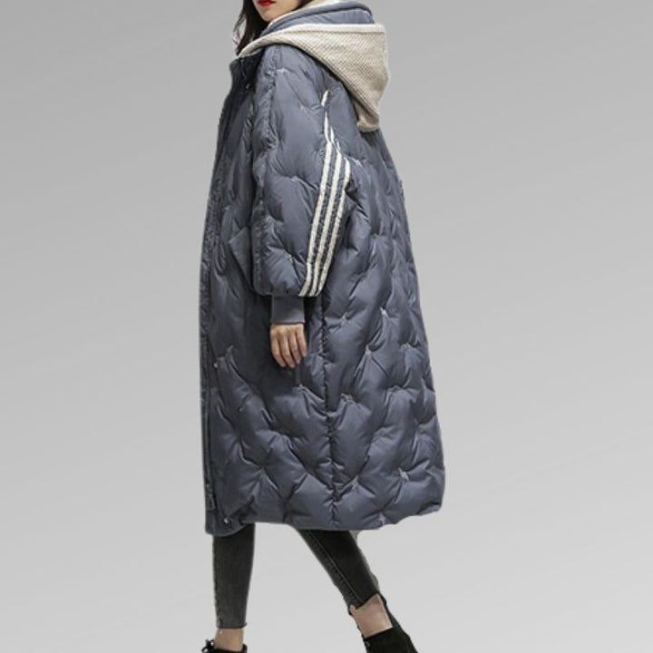 Shaira | Women’s Longline Down Puffer Jacket with Hood