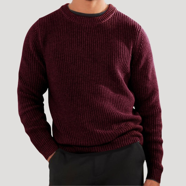 Hiro | Men’s Knit Winter Sweater with Crew-Neck