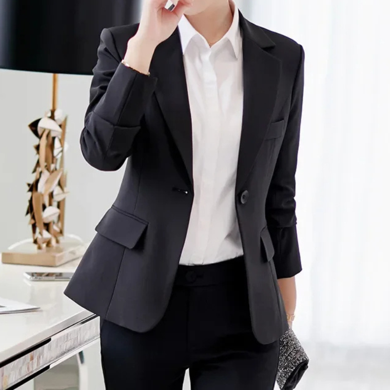 Marielle | Women’s One-Button Tailored Blazer with Pockets