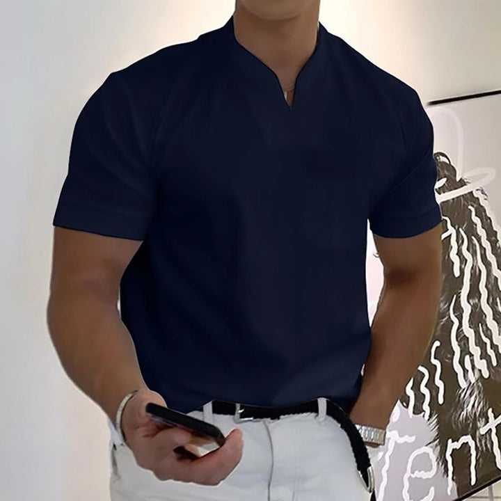 Callum | Men’s Casual Shirt with Chest Pocket and V-neck