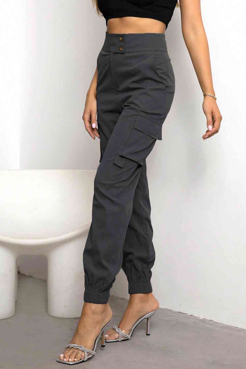 Natasha | Women’s High Waisted Cargo Jogger Pants