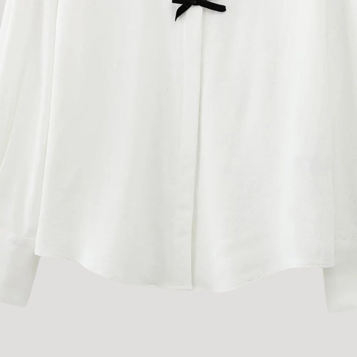 Elviane | Women’s Polka Dot Blouse with Bow Tie Neck