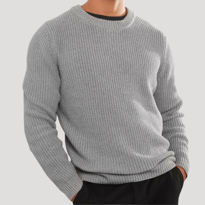 Hiro | Men’s Knit Winter Sweater with Crew-Neck