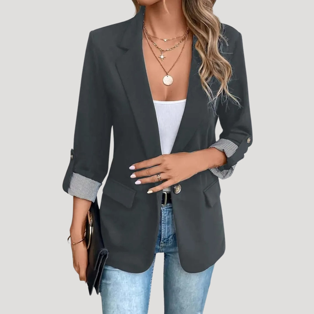 Blaire | Women’s Classic Tailored Blazer with Roll-Up Sleeves