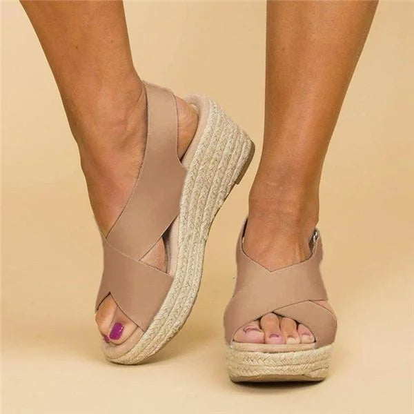 Irene | Women’s Orthopedic Wedge Sandals with Criss Cross Style