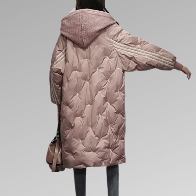 Shaira | Women’s Longline Down Puffer Jacket with Hood