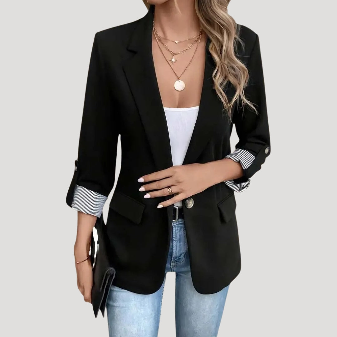 Blaire | Women’s Classic Tailored Blazer with Roll-Up Sleeves