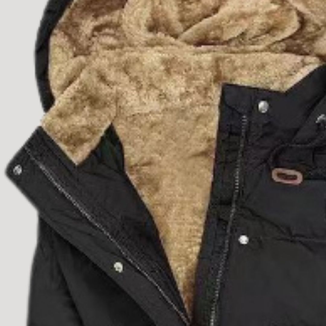 Ellen | Women’s Mid-Length Hooded Winter Jacket with Faux Fur