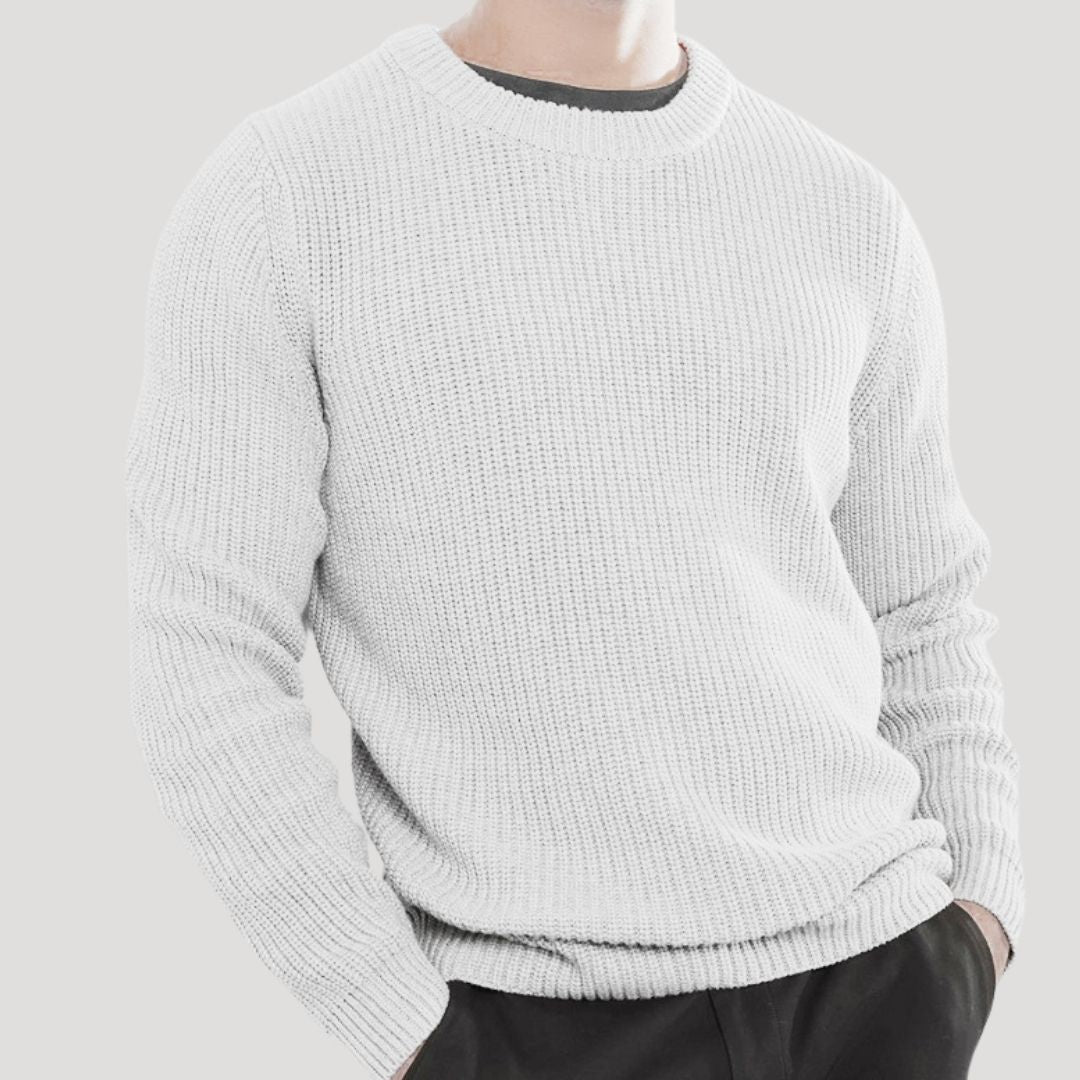 Hiro | Men’s Knit Winter Sweater with Crew-Neck