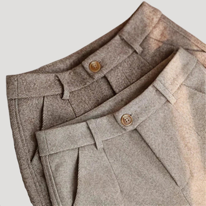 Rowan | Men's Herringbone Tailored Trousers