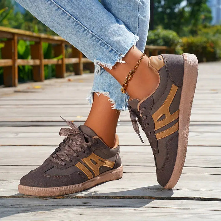 Melanie | Women’s Orthopedic Color Block Shoes with Lace-Up