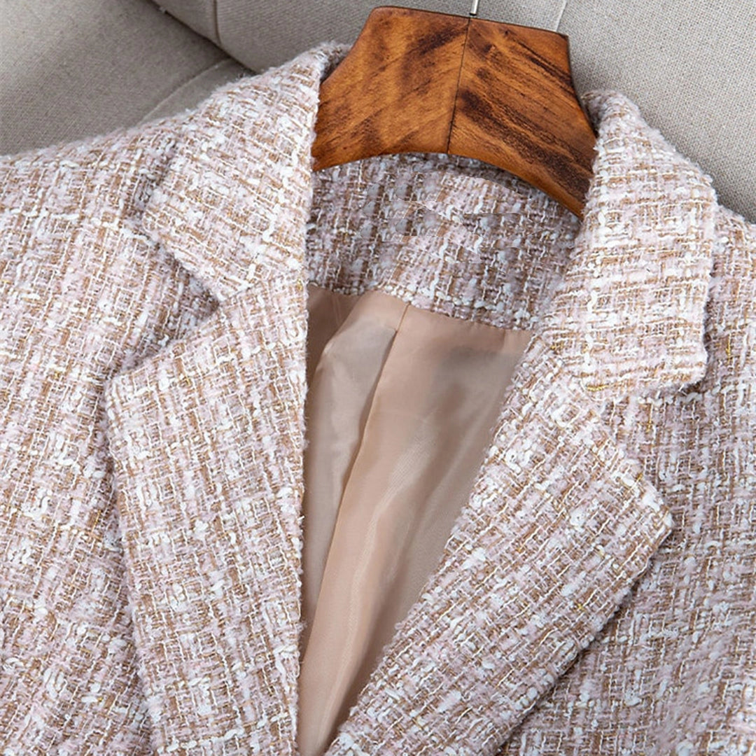 Manilyn | Women's Tweed Blazer with Pearl Buttons