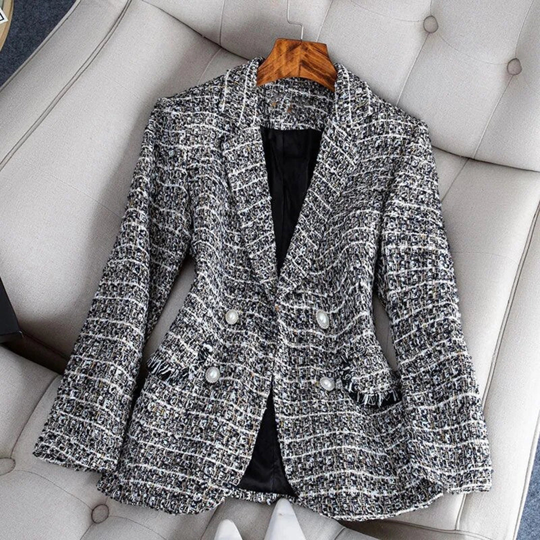 Manilyn | Women's Tweed Blazer with Pearl Buttons