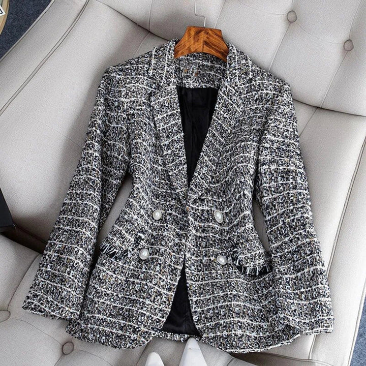 Manilyn | Women's Tweed Blazer with Pearl Buttons