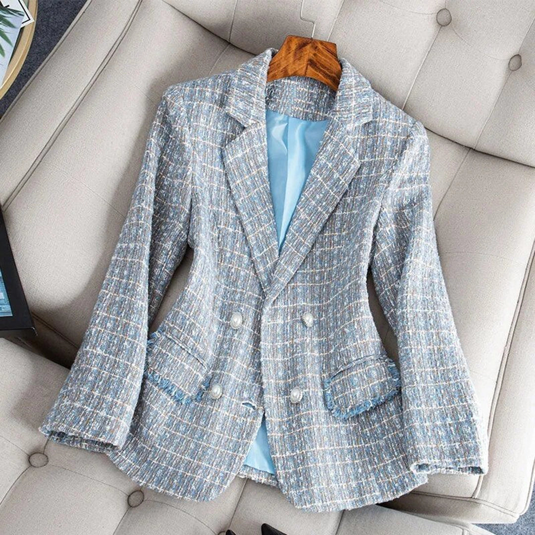 Manilyn | Women's Tweed Blazer with Pearl Buttons