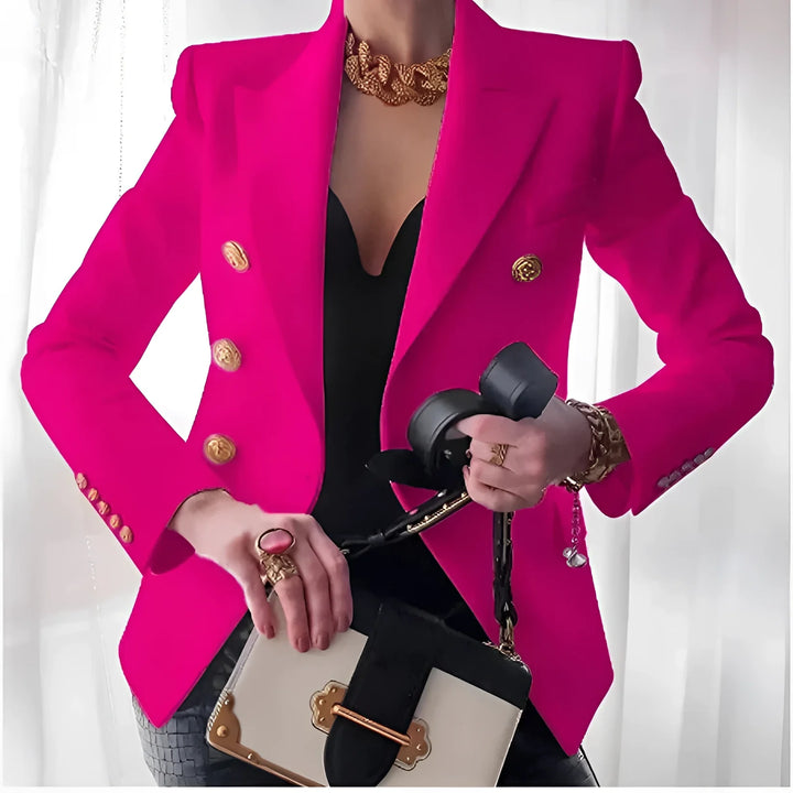 Celeste | Women's Luxury Double-Breasted Blazer with Gold Buttons