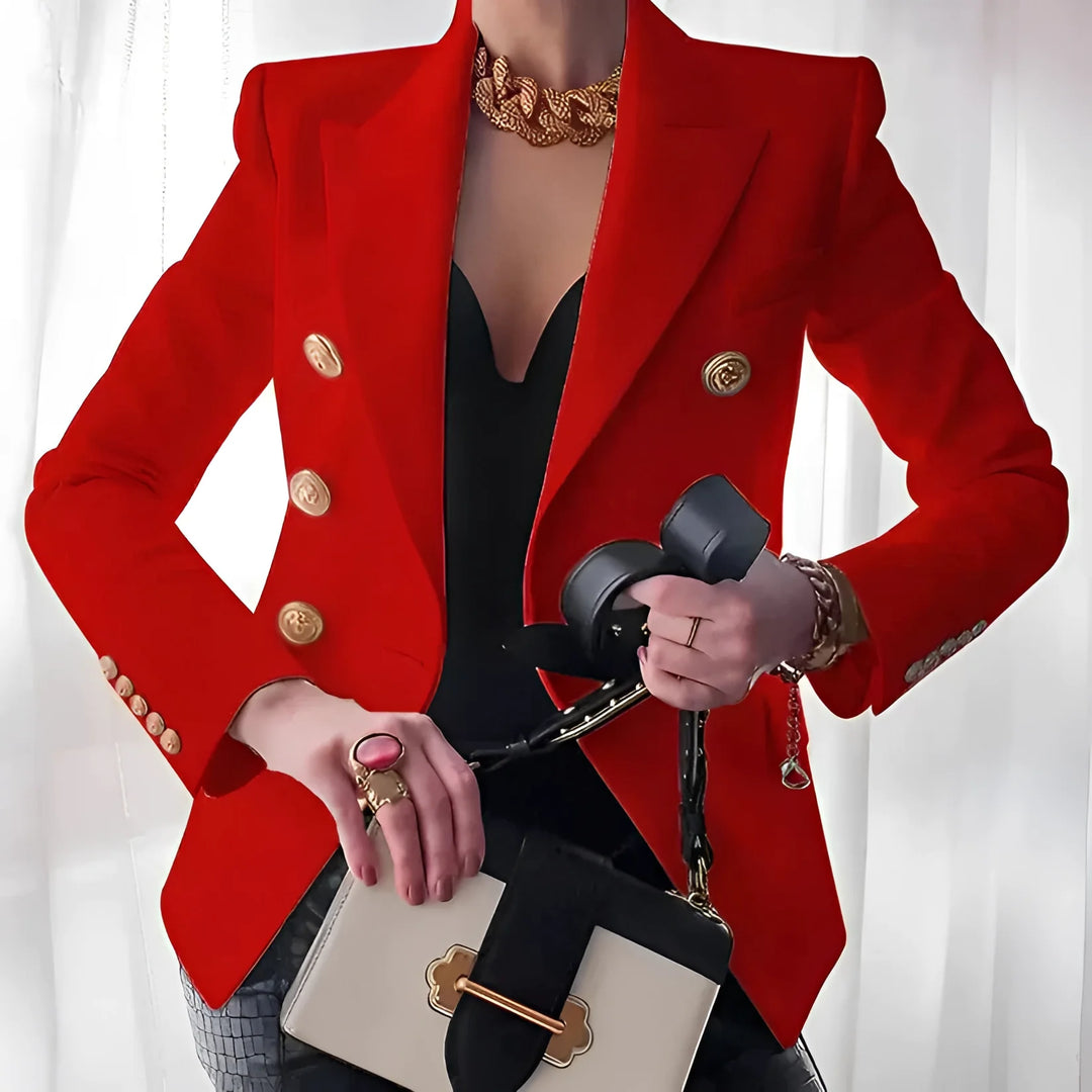 Celeste | Women's Luxury Double-Breasted Blazer with Gold Buttons