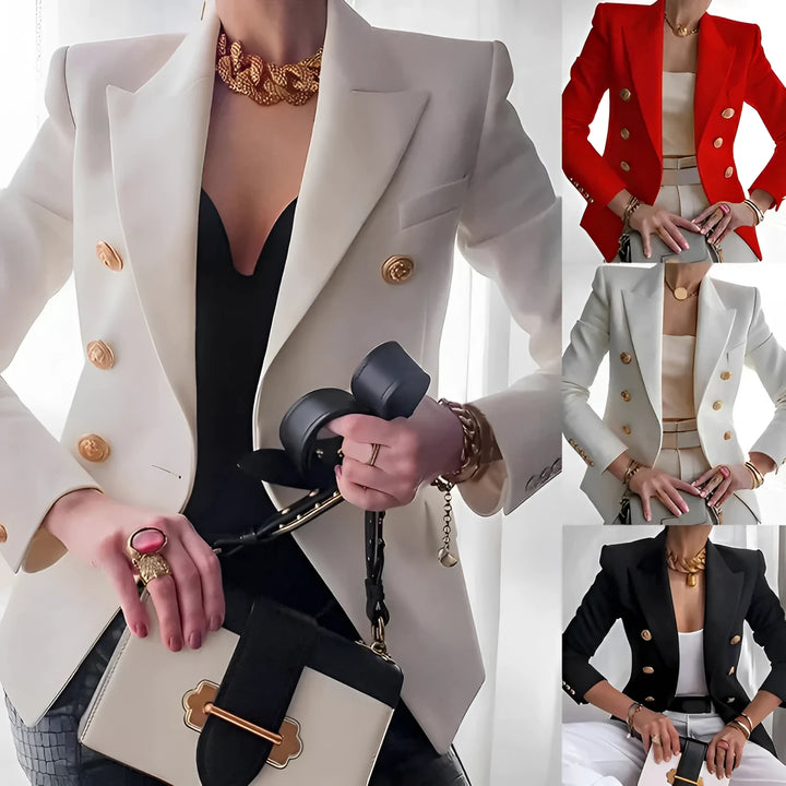Celeste | Women's Luxury Double-Breasted Blazer with Gold Buttons
