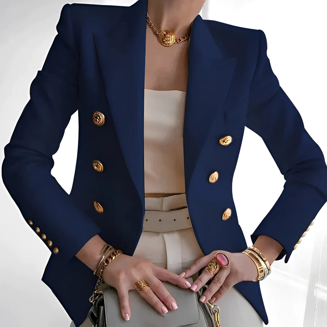 Celeste | Women's Luxury Double-Breasted Blazer with Gold Buttons