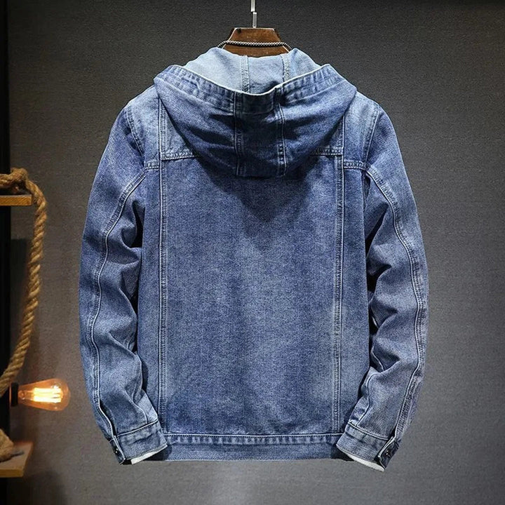 Jaxon | Men's Denim Jacket with Hood and Pockets